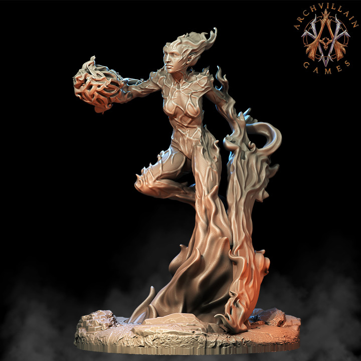 The Scarlet Dragon Queen - Titan / Gargantuan Version | Magma Lords | 3D Printed Miniature top | Archvillain Games |28mm / 32mm| D&D