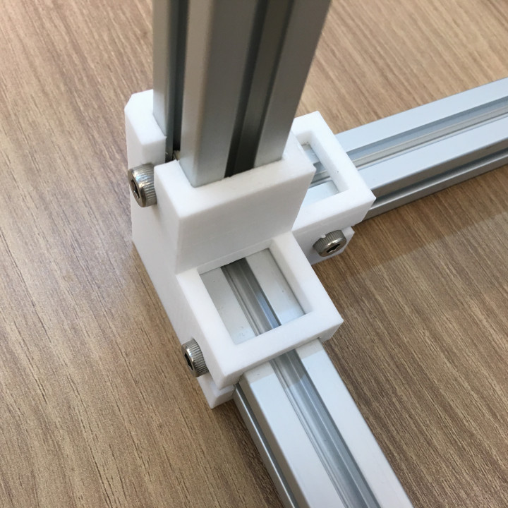 A 3-way corner bracket for 2020 aluminum extrusion image