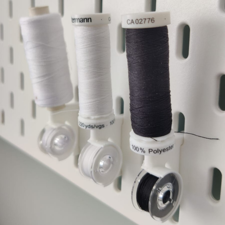 Bobbin and thread holder for Ikea Skadis (Sewing) image