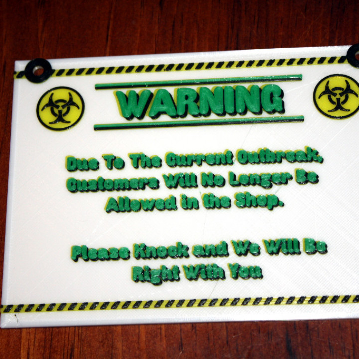 Plague Plaque - a COVID-19 Quarantine Sign image