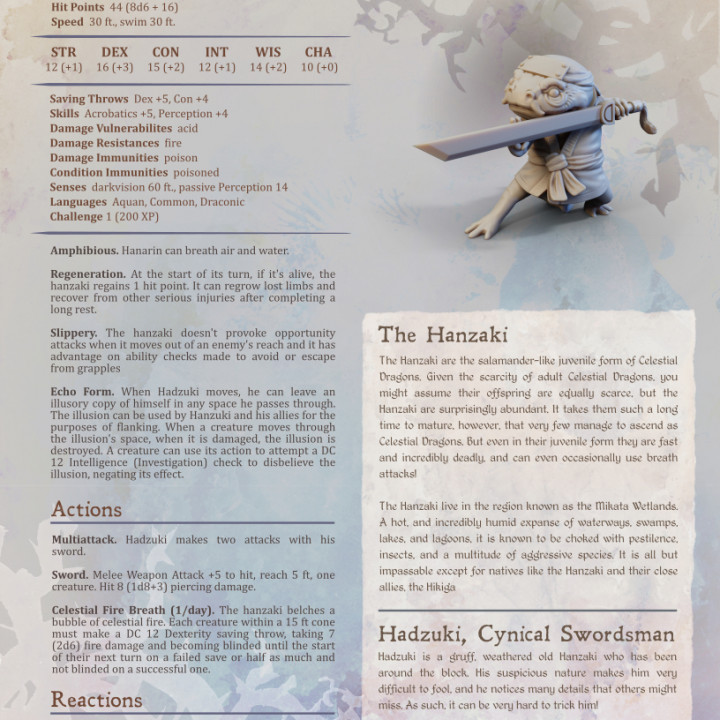 Hadzuki, Hanzaki Salamander Ninja (Jian) (Pre-Supported) image
