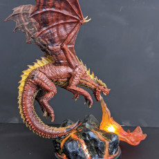 Picture of print of Adult red dragon (supported)