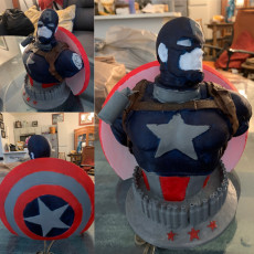 Picture of print of Wicked Marvel Avengers Captain America 3d Bust: STL ready for printing FREE