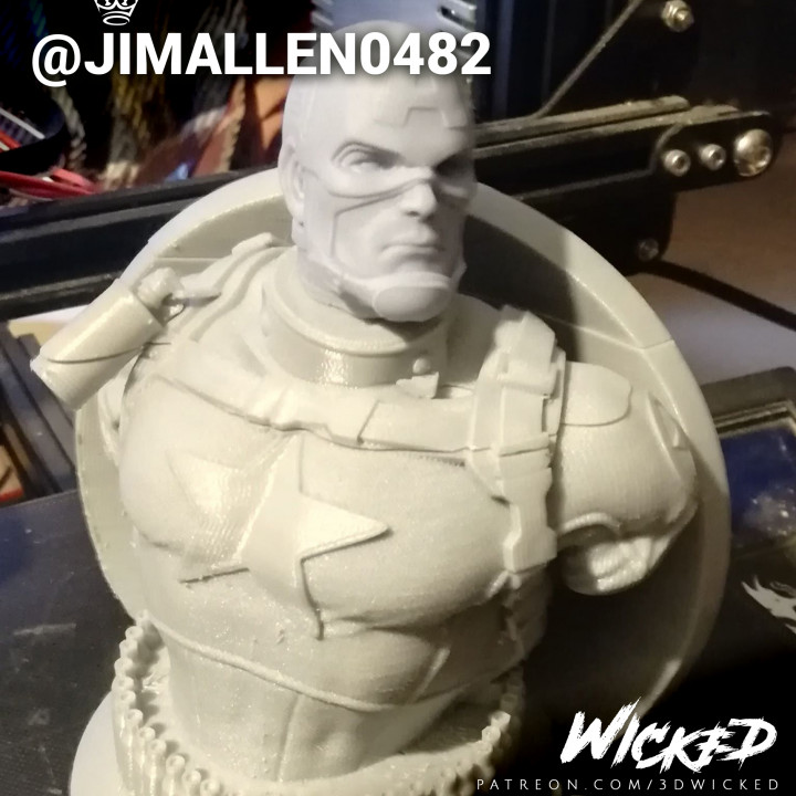 Wicked Marvel Avengers Captain America 3d Bust: STL ready for printing FREE image
