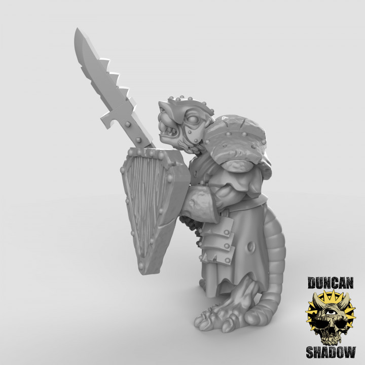 Armoured Ratfolk with Shields (Pre Supported) image