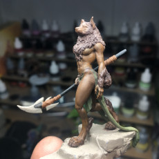 Picture of print of Oleana the Werewolf Queen pre-supported