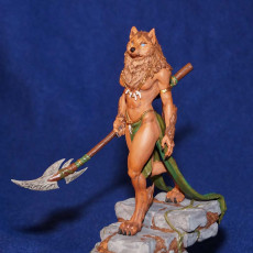 Picture of print of Oleana the Werewolf Queen pre-supported