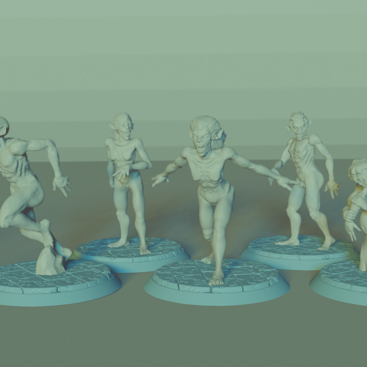 Vampire Spawn Set, 5 Miniatures, Dungeons and Dragons !FREE! image