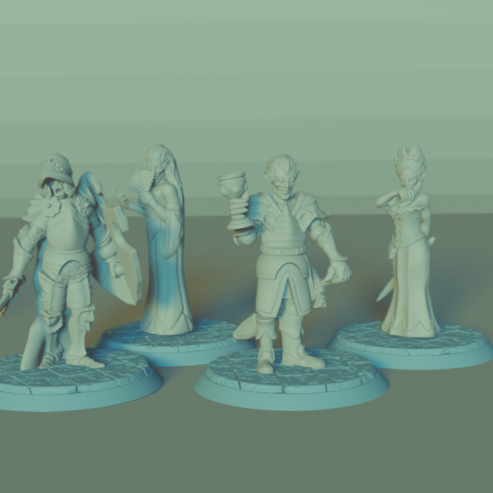 Vampire Lords and Ladies Set, 4 Miniatures, Dungeons and Dragons !FREE! image