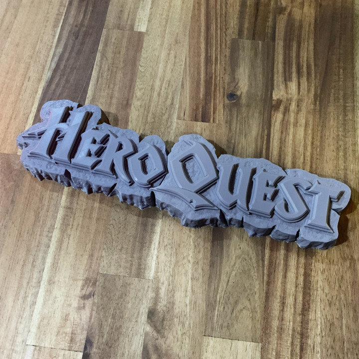 3D Printable HeroQuest Logo by The Dragon's Rest