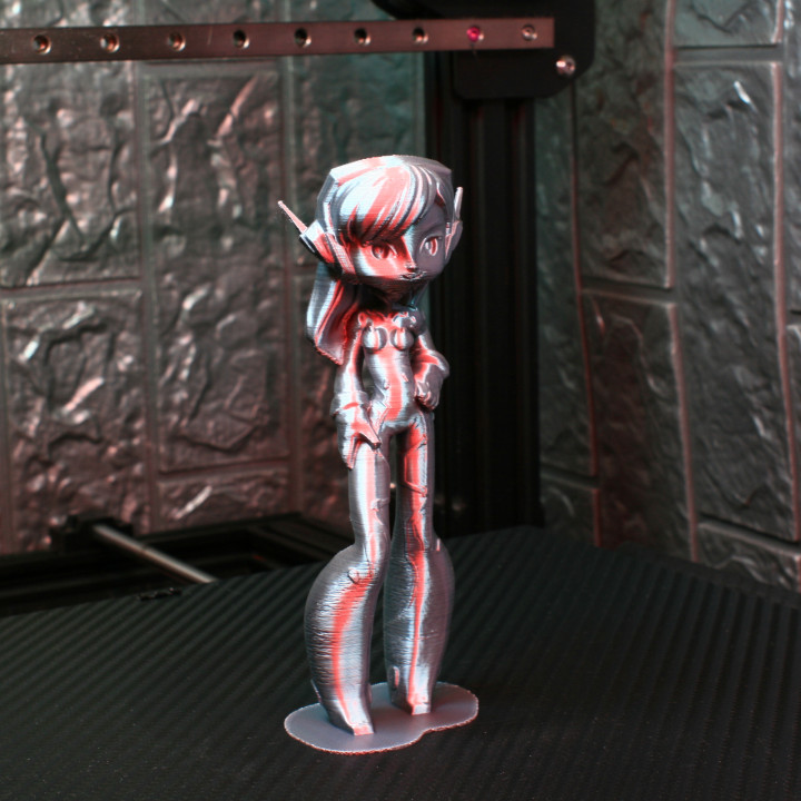 3D Printable MINI DVa Overwatch - Support Free Remix by iczfirz
