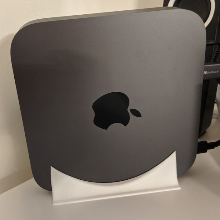 3D Printable Apple Mac Mini stand mount by Eddy