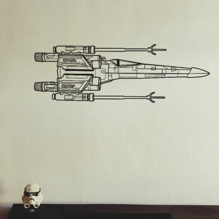 X-wing fighter 2D wall art by kleinbottle image