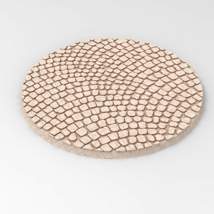 Coblestone bases oval round square rectangle - roads - mvt trays... for wargame image