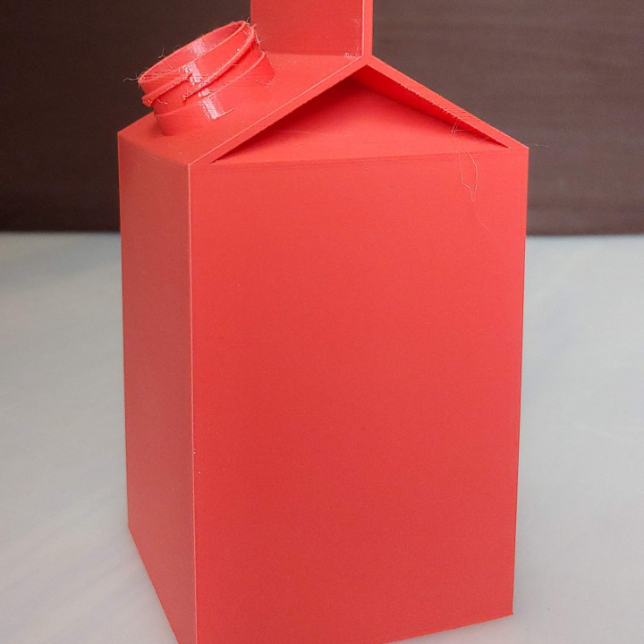 Half and Half Pint Carton with Threaded Spout image