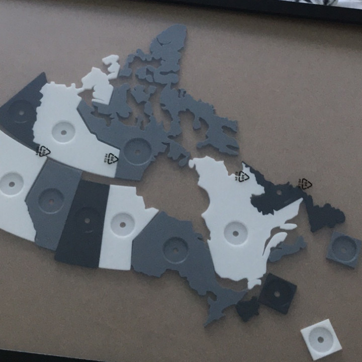 Canadian Coin Map (Quarters) image