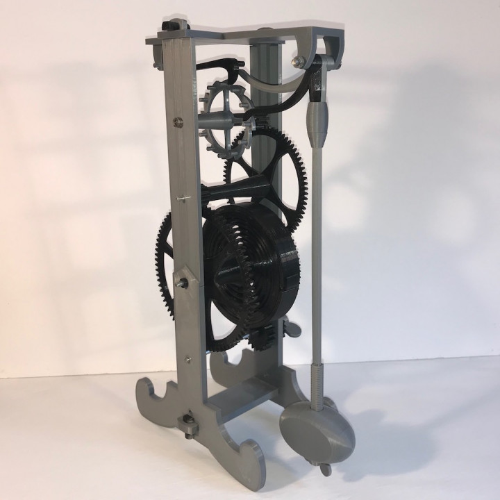 3D printed Galileo escapement clock spring driven image