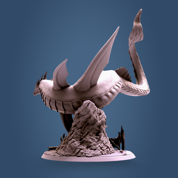 3d Printable Oceanus Dragon By Clynche Art