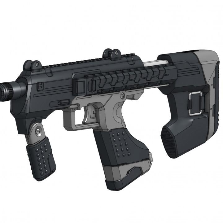 3D Printable M7S SMG - Halo 3: ODST by Aguilar Workshop