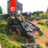 Wrecked tanks print image