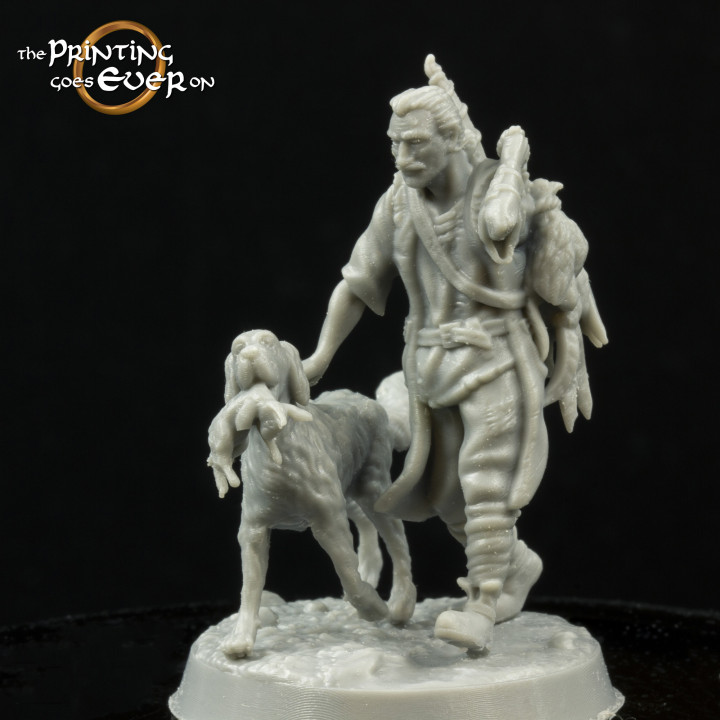 Hunter with Dog - Presupported image