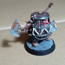 Picture of print of Klaus The Barrel [PRE-SUPPORTED] Dwarf Fighter