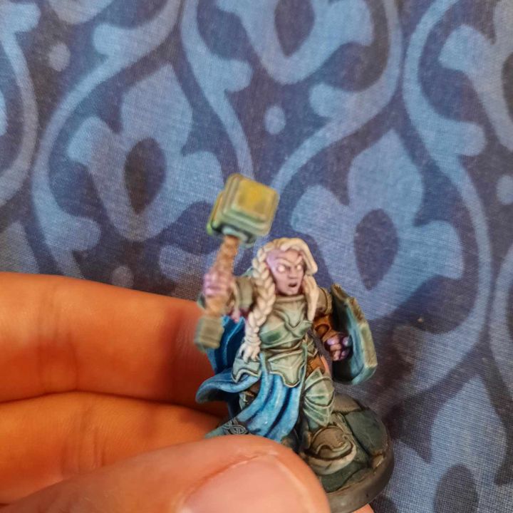 3D Print of Bryna The Indomitable [PRE-SUPPORTED] Female Dwarf Cleric ...