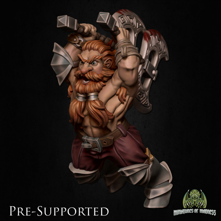 Hegnar The Impetuous [PRE-SUPPORTED] Dwarf Barbarian image