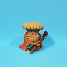 Picture of print of Shroomie Monk Minaiture - pre-supported