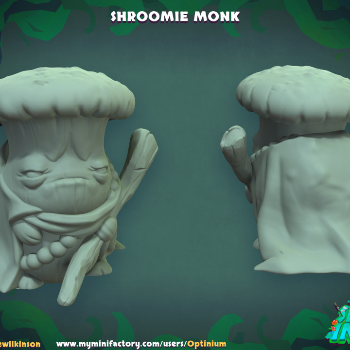 Shroomie Monk Minaiture - pre-supported image