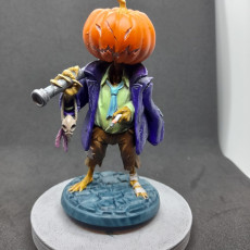 Picture of print of Pumpkin Scarecrow pre-supported