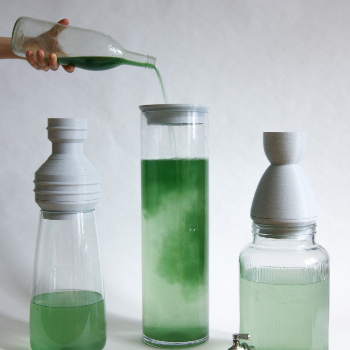 3D Printable Spirulina Cultivation Lid Steps by Spirulina Society