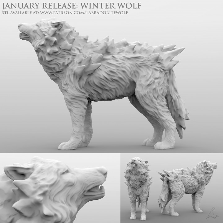 Winter Wolf (howling) image