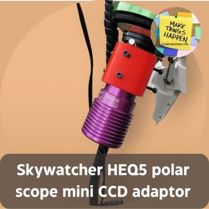 HEQ5 Pro Polar scope to CCD/DSLR adapter image