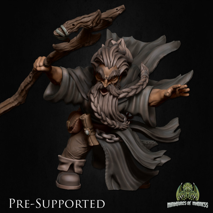 Hesur Strormbearer -[PRE-SUPPORTED] Dwarf Wizard image