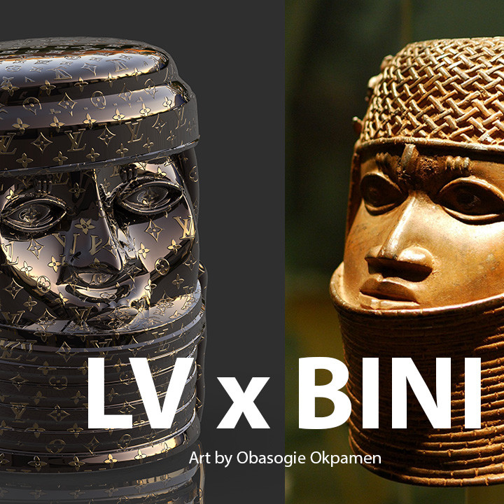 Benin Bronze Head Art image