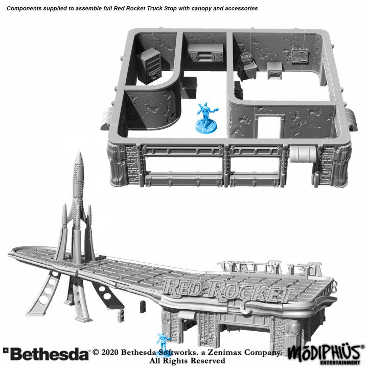 3D Printable Red Rocket Bundle: Preserved & Destroyed - Terrain ...