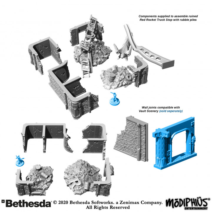 3D Printable Red Rocket Bundle: Preserved & Destroyed - Terrain ...