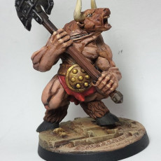 Picture of print of Minotaur with double handed axes (pre supported)