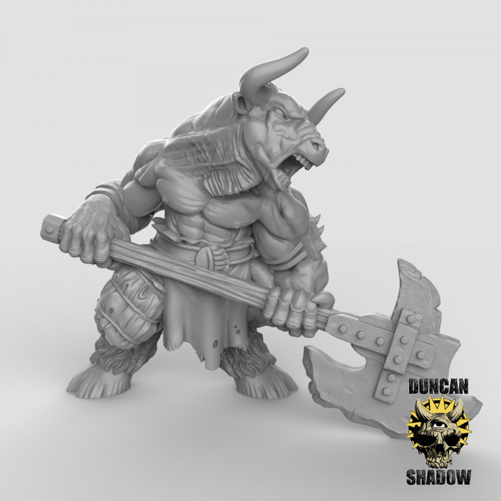 Minotaur with double handed axes (pre supported) image