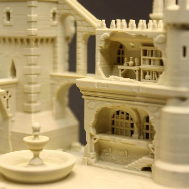 3D Printable Dracula's Castle - Castlevania by MiniWorld3D