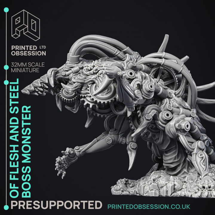 Of Flesh and Steel - Boss Monster - 150 mm - PRESUPPORTED - 32mm Scale image