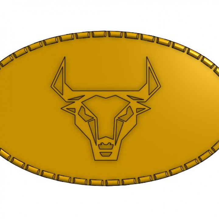 Bull Belt Buckle image