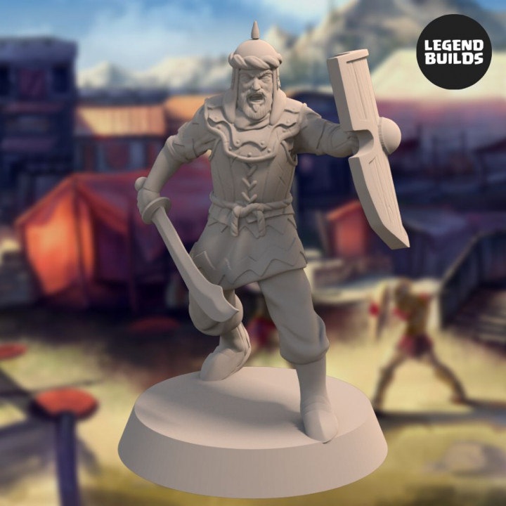 Empire of Jagrad Soldier with Sword - Pose 2 - 3D printable miniature – STL file image