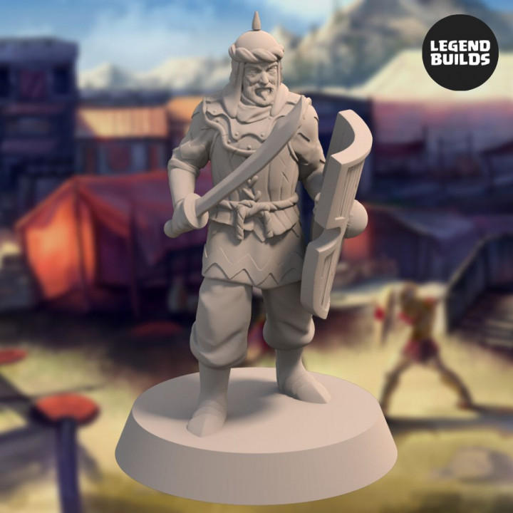 Empire of Jagrad Soldier with Sword - Pose 3 - 3D printable miniature – STL file image