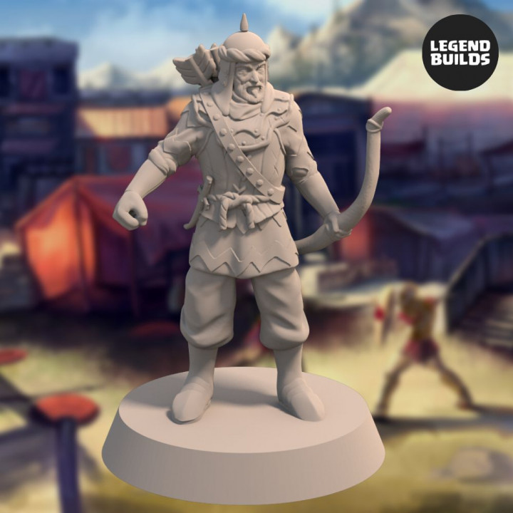 Empire of Jagrad Archer - Pose 1 - 3D printable miniature – STL file