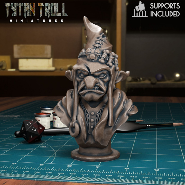 Goblin Wizard Bust [Pre-Supported] image