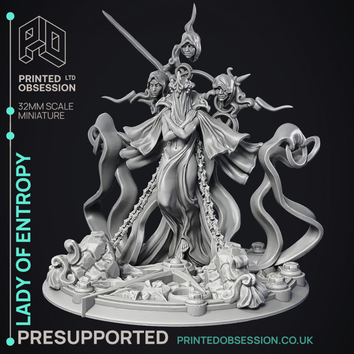 Lady of Entropy - Boss Encounter - PRESUPPORTED - 100 mm - 32mm Scale image