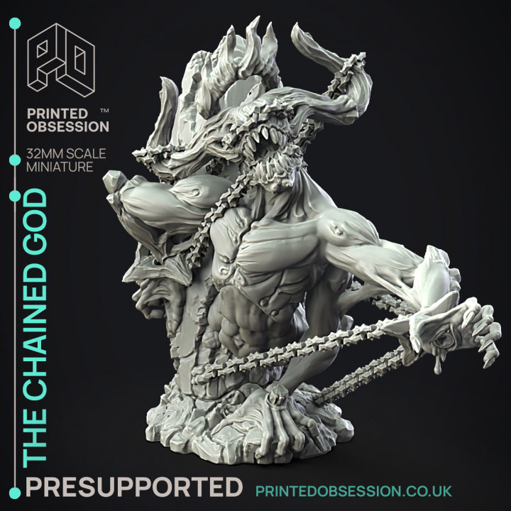 The Chained God - Boss Monster - 150 mm -  PRESUPPORTED - 32mm Scale image