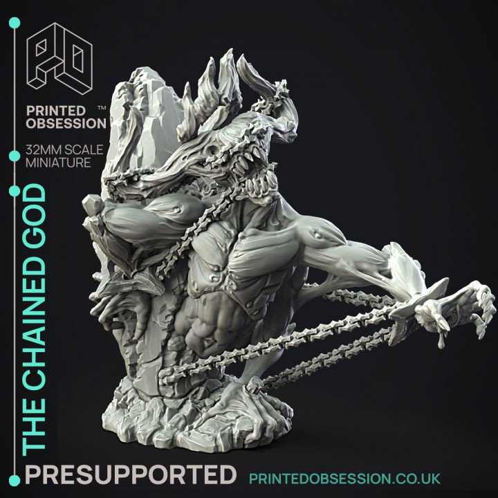 The Chained God - Boss Monster - 150 mm -  PRESUPPORTED - 32mm Scale image